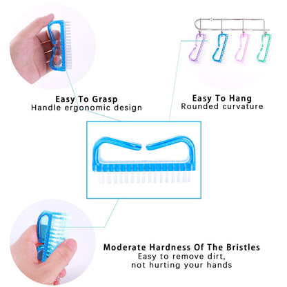 6617 Handle Grip Nail Brush Hand Finger Toe Nail Cleaning Brush Manicure Pedicure Scrubbing Cleaner For Regular Use 