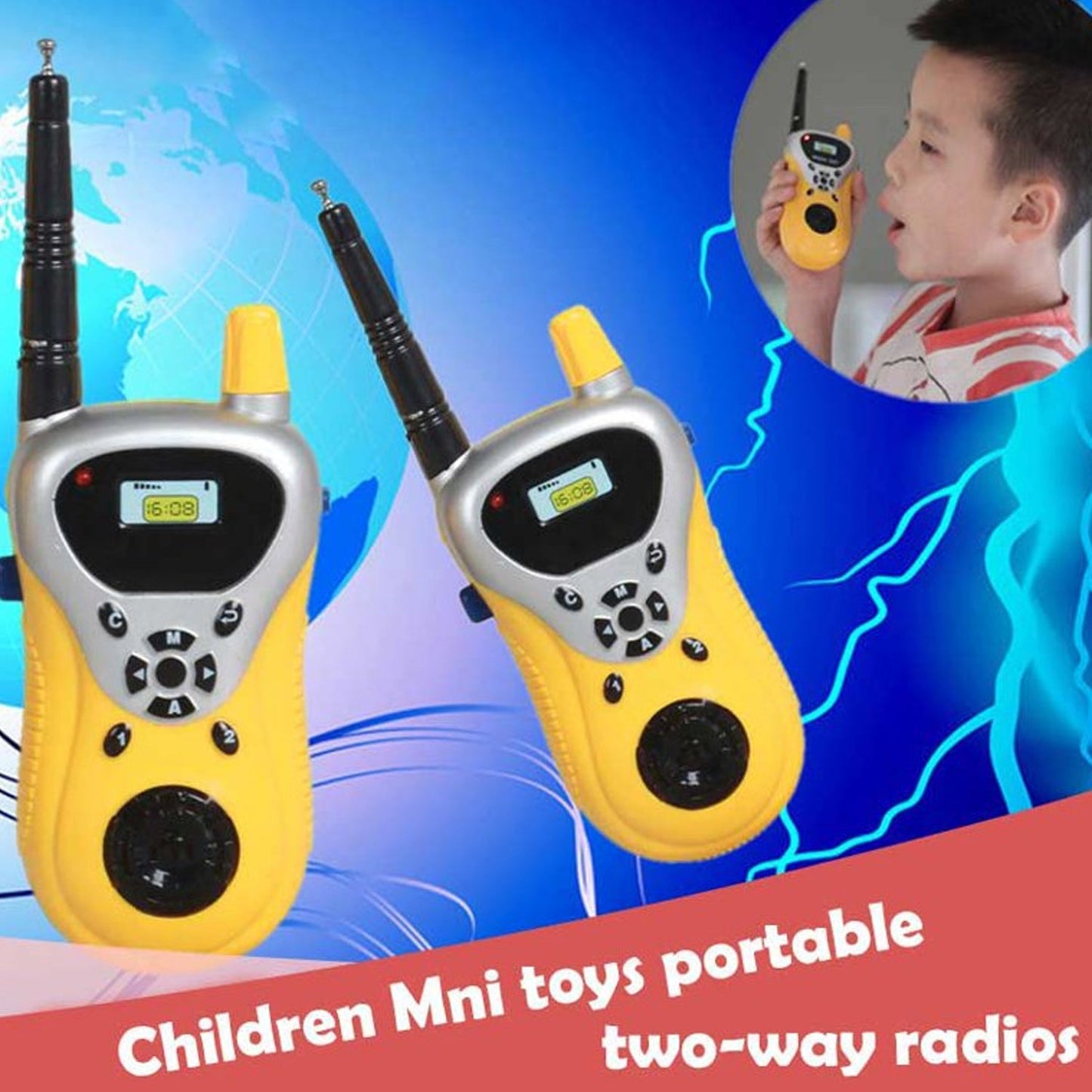 4481 Walkie Talkie Toys for Kids 2 Way Radio Toy for 3-12 Year Old Boys Girls, Up to 80 Meter Outdoor Range DeoDap