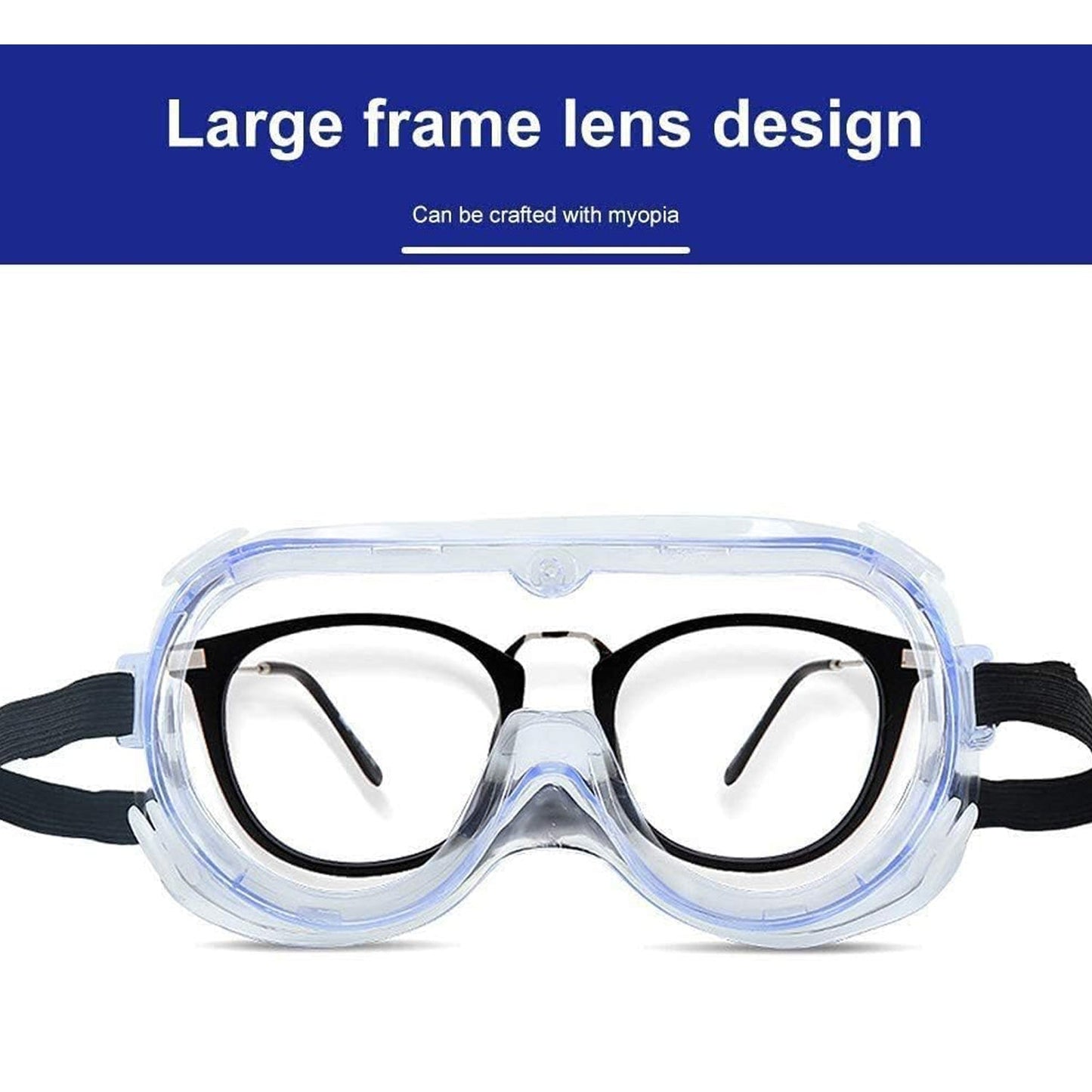 0509 Safety Goggles, Technic Safety Goggles Protection for Classroom Home & Workplace Prevent The Impact of Dust Droplets Gas Protection Glass DeoDap