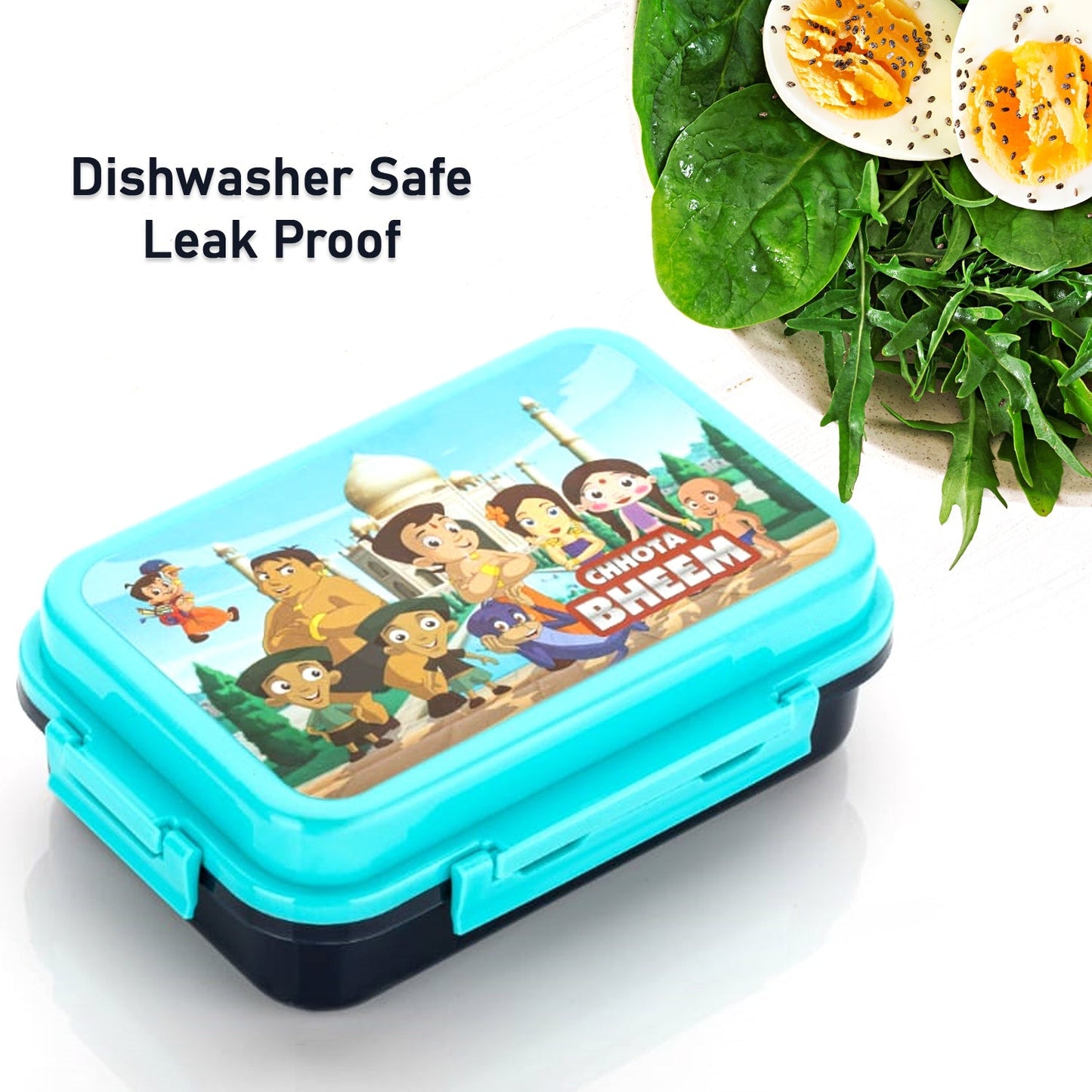 5238 Kids Lunch Box & Air Tight-BPA Free-Inter Lock with 4 Compartment Insulated Lunch Box Plastic Tiffin Box for Boys, Girls & School DeoDap