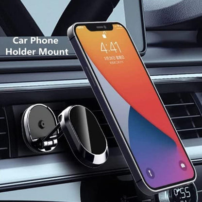 6102 360 Degree Rotating Magnetic Car Phone Holder | Metal Folding Car Phone Holder | New Alloy Folding Magnetic Car Phone Holder (Pack of 1) 