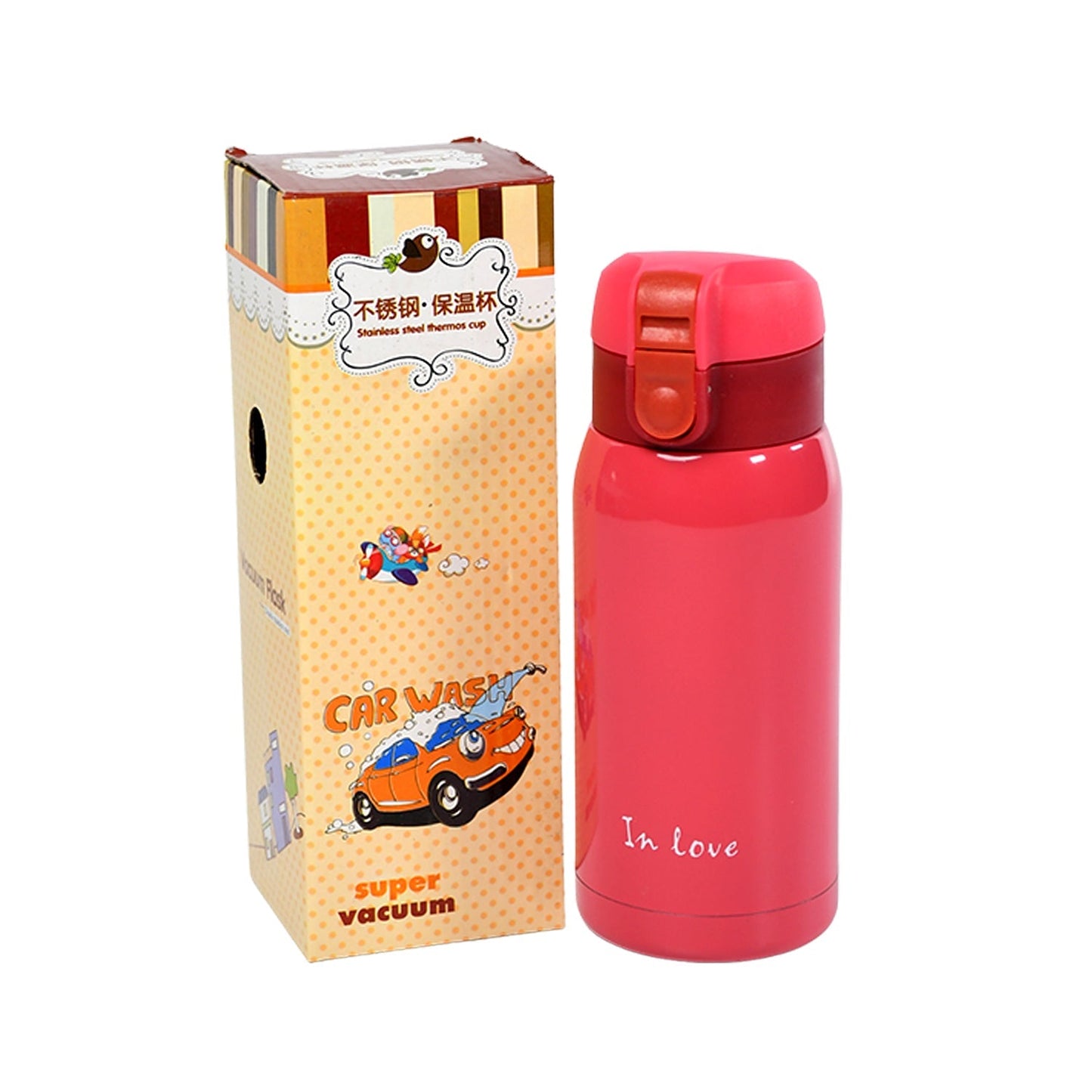 6800 Candy Color Stainless Steel Vacuum Flasks Thermal Bottle | Leakproof Sport | 360ml Suitable For School ,Office & College DeoDap