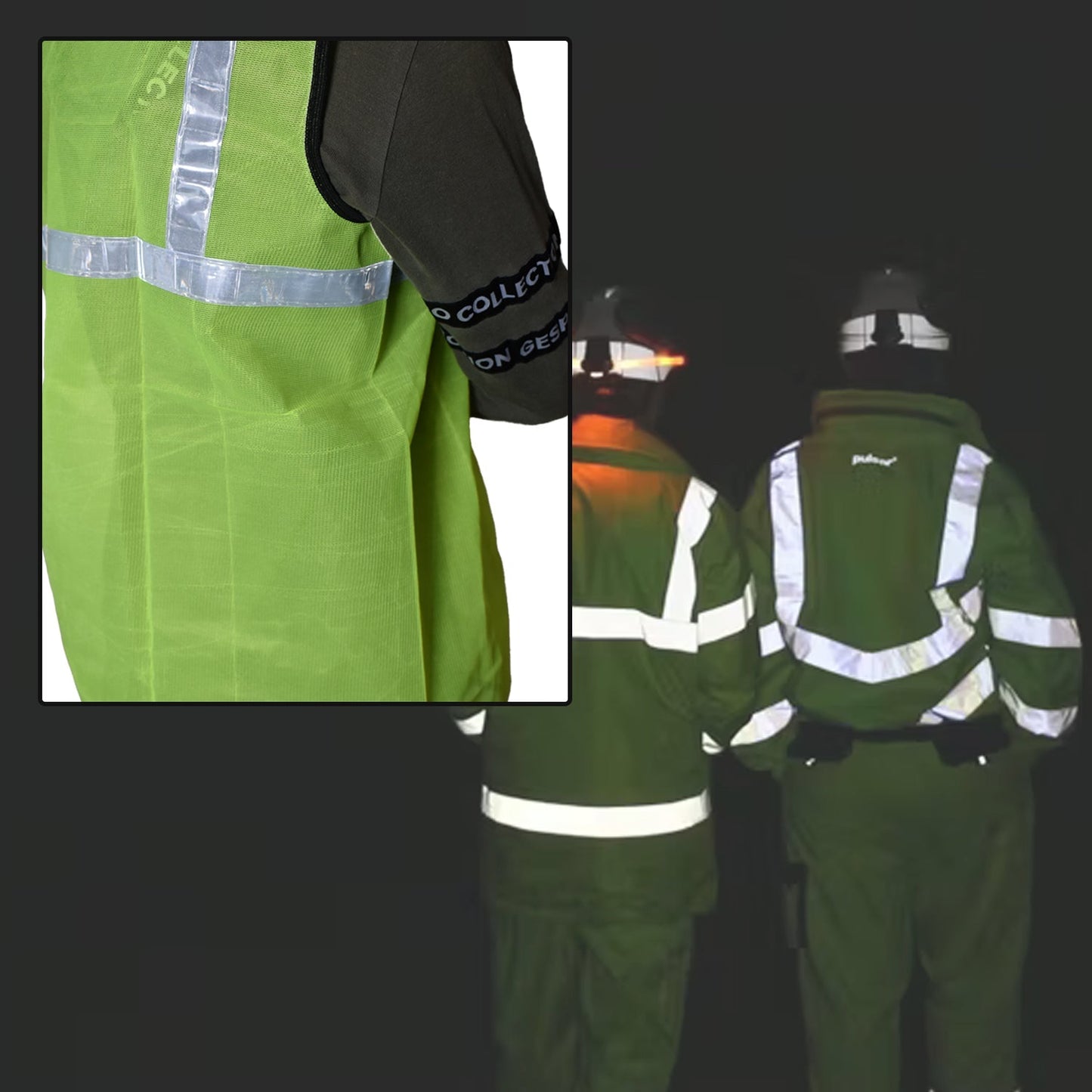 7437 Green Safety Jacket For Having protection against accidents usually in construction area's. Deodap