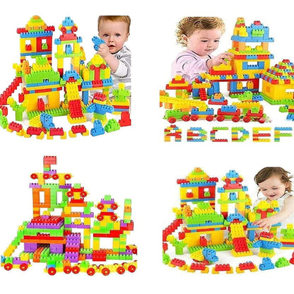 3914 100 Pc Train Blocks Toy used in all kinds of household and official places specially for kids and children for their playing and enjoying purposes. DeoDap