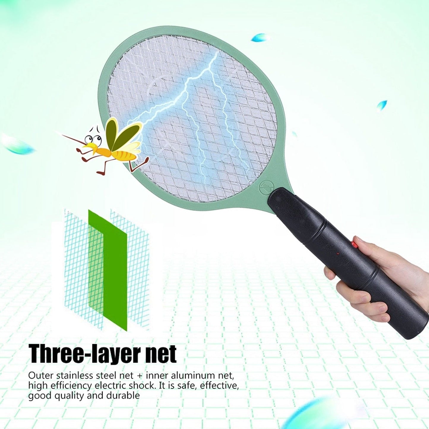 1732 Mosquito Killer Racket Rechargeable Handheld Electric Fly Swatter Mosquito Killer Racket Bat, Electric Insect Killer (Quality Assured) DeoDap