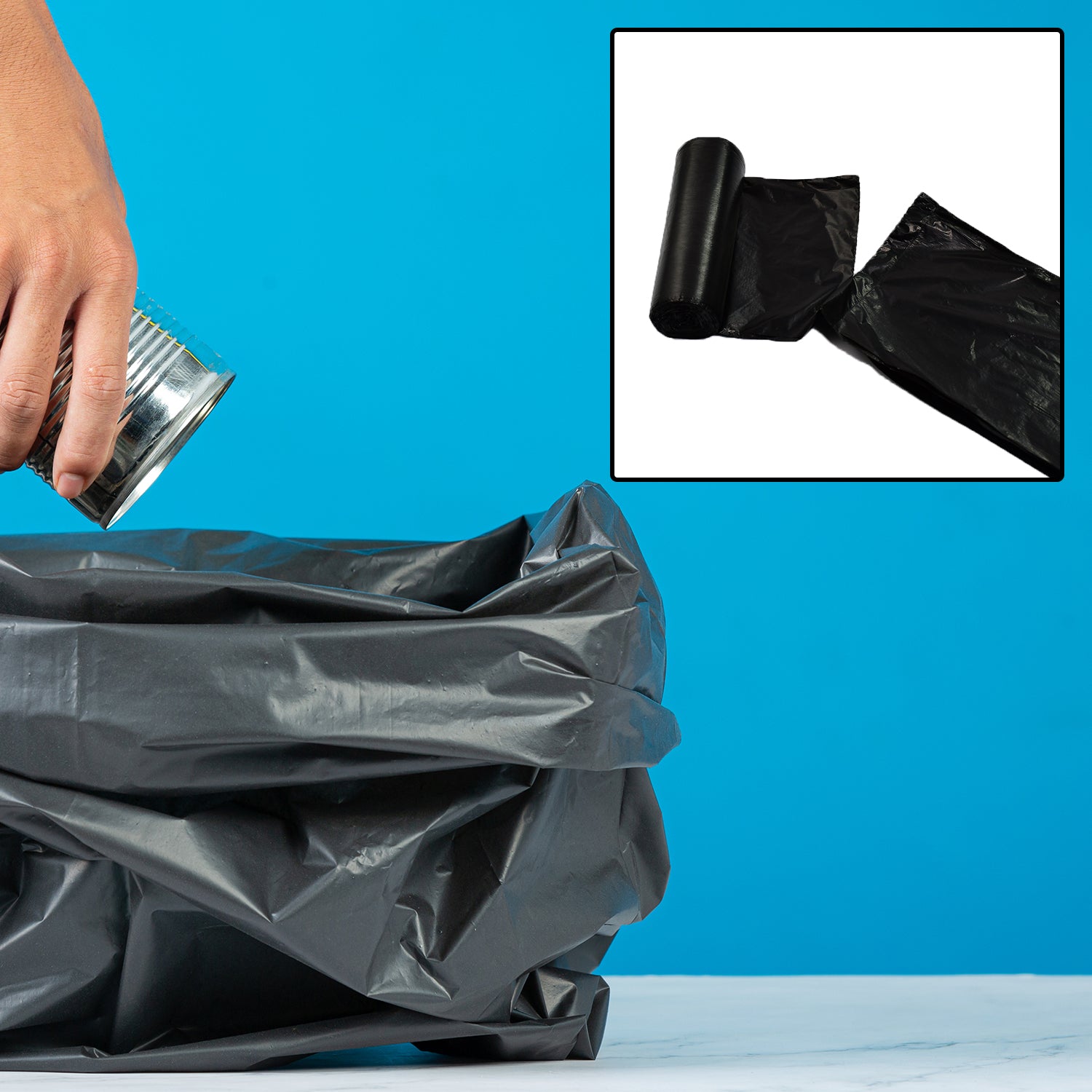 9230 Black 2Rolls Garbage Bags/Dustbin Bags/Trash Bags DeoDap