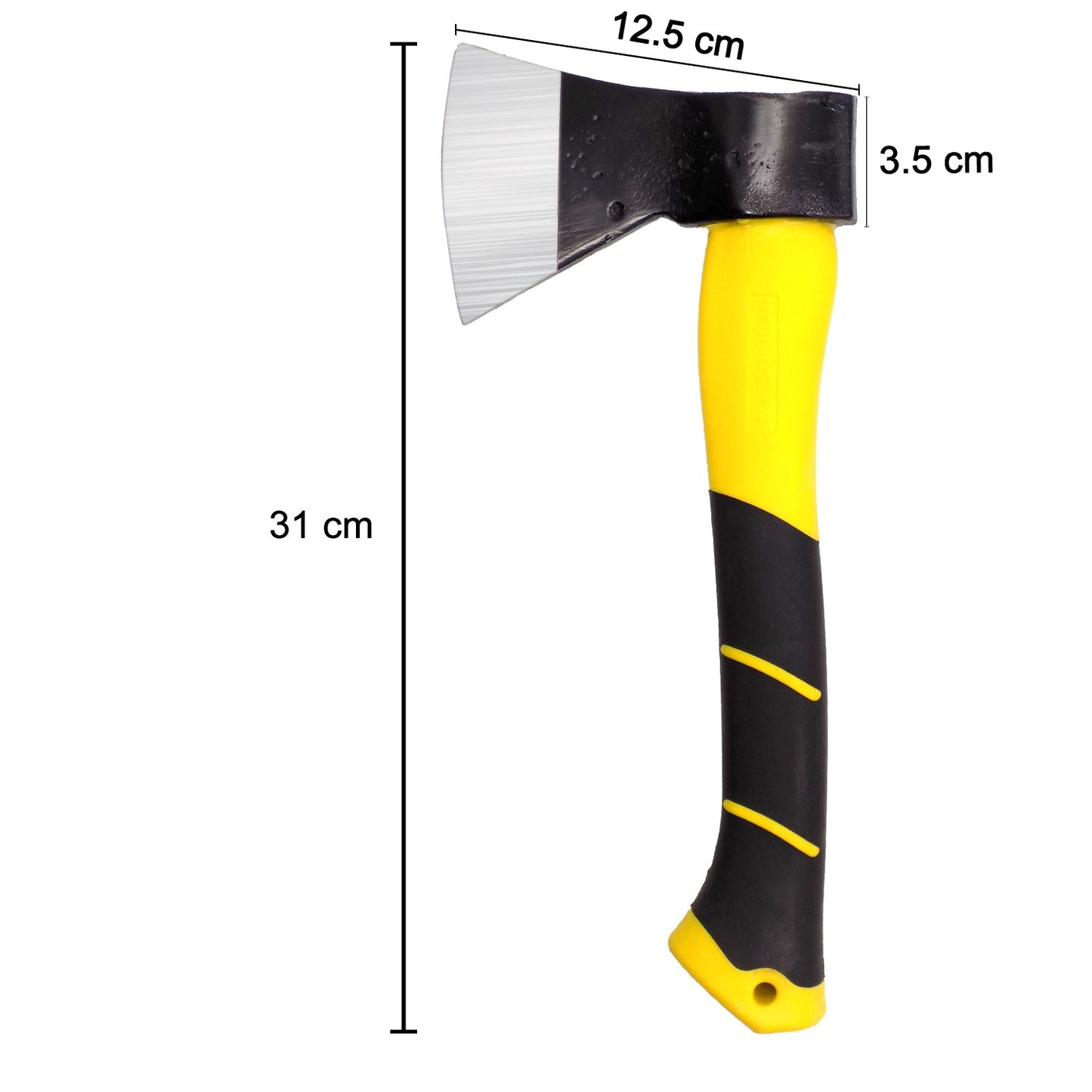 0641 -600g Hatchet Axe Fiberglass Body Rubberized Handle 