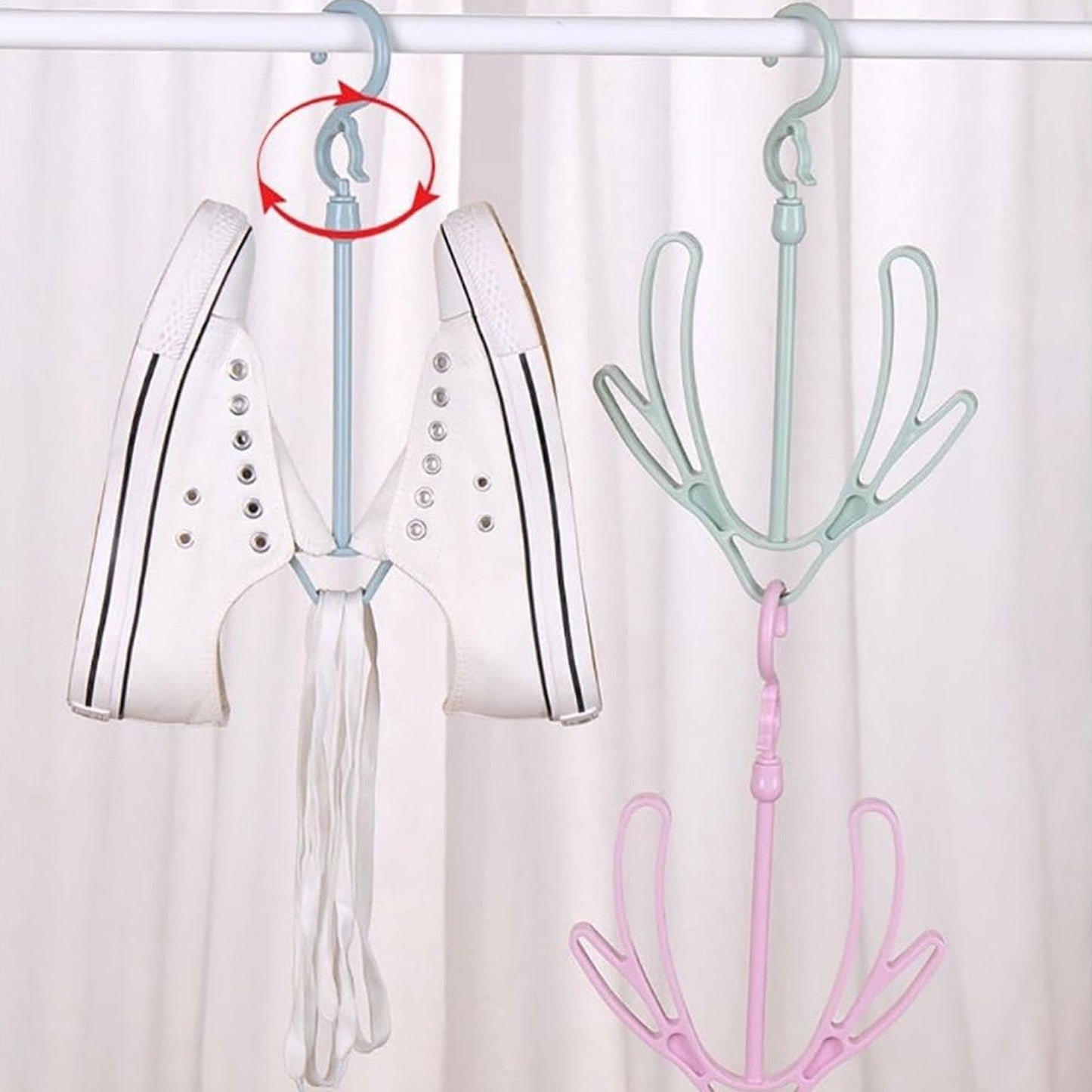 9136 Shoes Drying Hanger, Rotatable Shoe Hanging Racks for Balcony Closet (1pc)