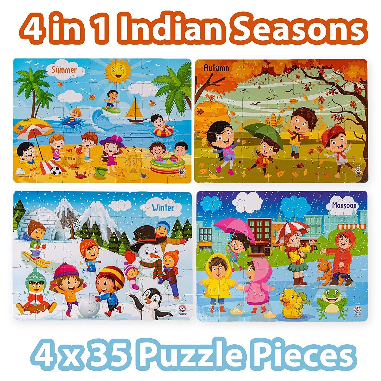 4826 4 In 1 Jigsaw Puzzle widely used by kids and children for playing and enjoying purposes in all kinds of places etc. DeoDap