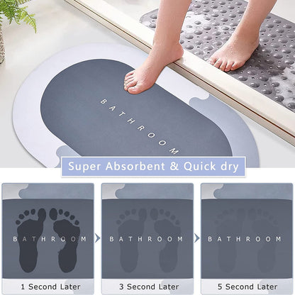 4036 Square Bathroom mat Water Absorbent mats Diatomite Door Mat Anti-Slip Bath Mat Quick Drying Absorbent mat for Home, Kitchen (59x39.5) DeoDap