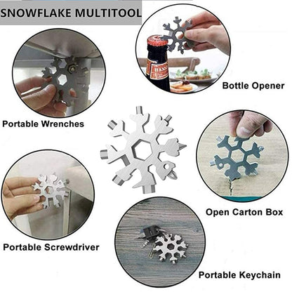 1787 Snowflake Multi-Tool Stainless Steel Snowflake Bottle Opener DeoDap