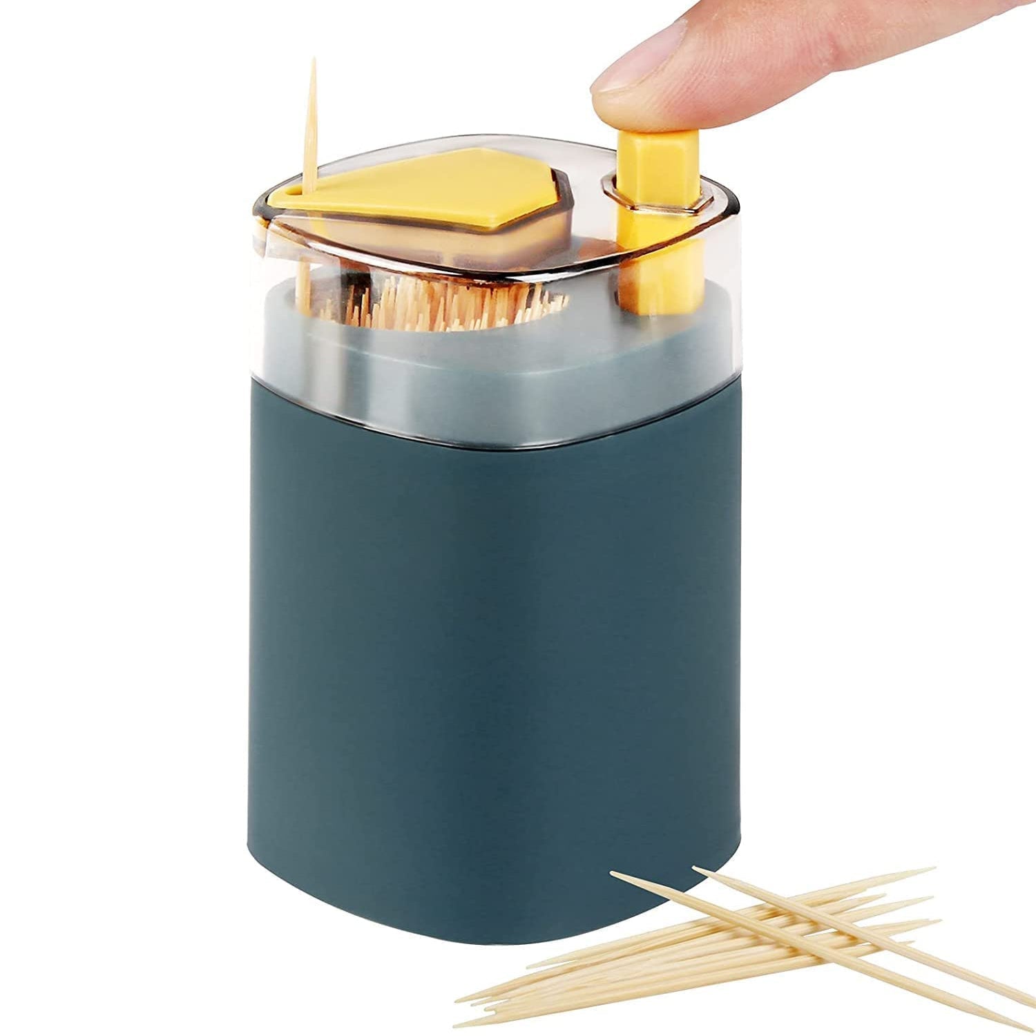 4005L Toothpick Holder Dispenser, Pop-Up Automatic Toothpick Dispenser for Kitchen Restaurant Thickening Toothpicks Container Pocket Novelty, Safe Container Toothpick Storage Box. 