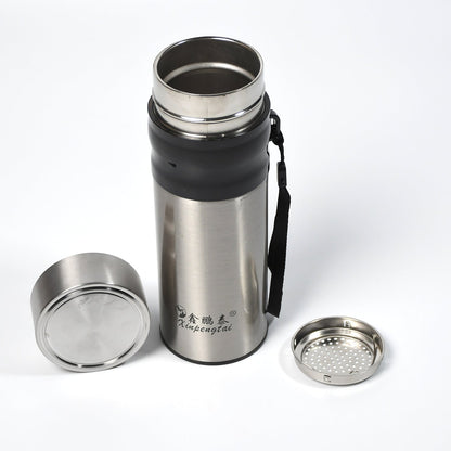 7144 Stainless Steel Double Wall Water Bottle Flask Bottle Travel Use Bottle ( 420 ml ) DeoDap