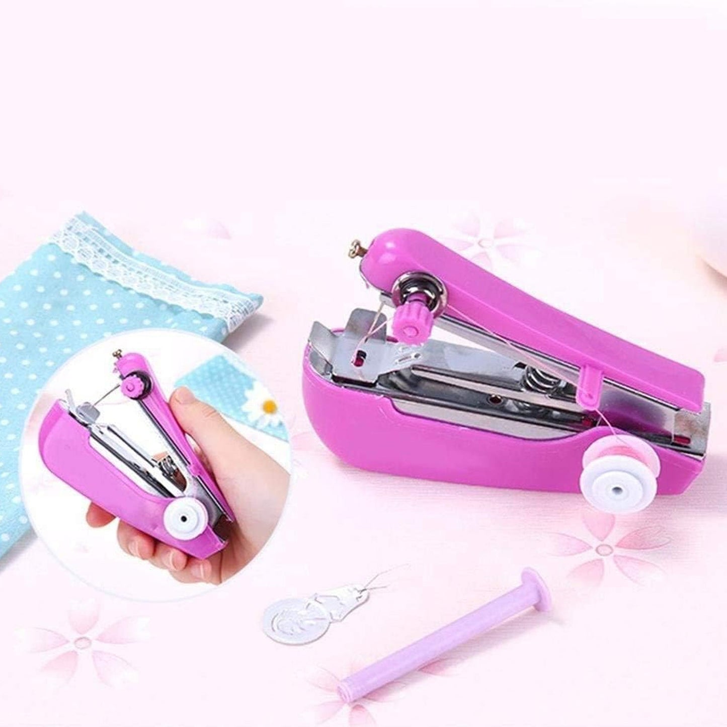 1237 Handy Stitching Stapler Machine Pocket Portable Mini Sewing Cordless Hand-Operated Manual Stitch Stapler Sillai Machine for Garment, Cloth DeoDap