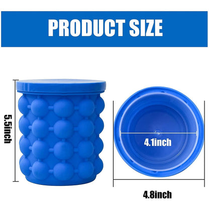 7196 Magic Silicone Ice Cube Maker Genie Space Saving Kitchen Ice Bucket Summer Beach. 