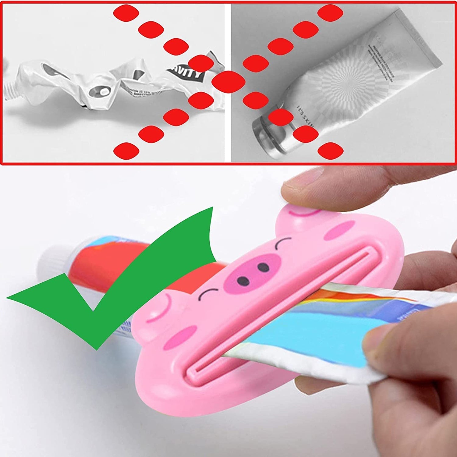 4876 Toothpaste Tube Squeezer, 3.5inch Animal Toothpaste Squeezer Tube Squeezer Toothpaste Clip for Extruding Toothpaste Facial Washing Milk Tomato Sauce and Other Tubular Items ( 1 pc ) DeoDap