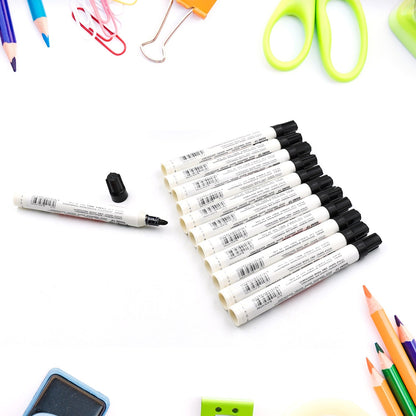 1625a BLACK PERMANENT MARKER LEAK PROOF MARKER CRAFTWORKS, SCHOOL PROJECTS AND OTHER | SUITABLE FOR OFFICE AND HOME USE (PACK OF 12 PC)