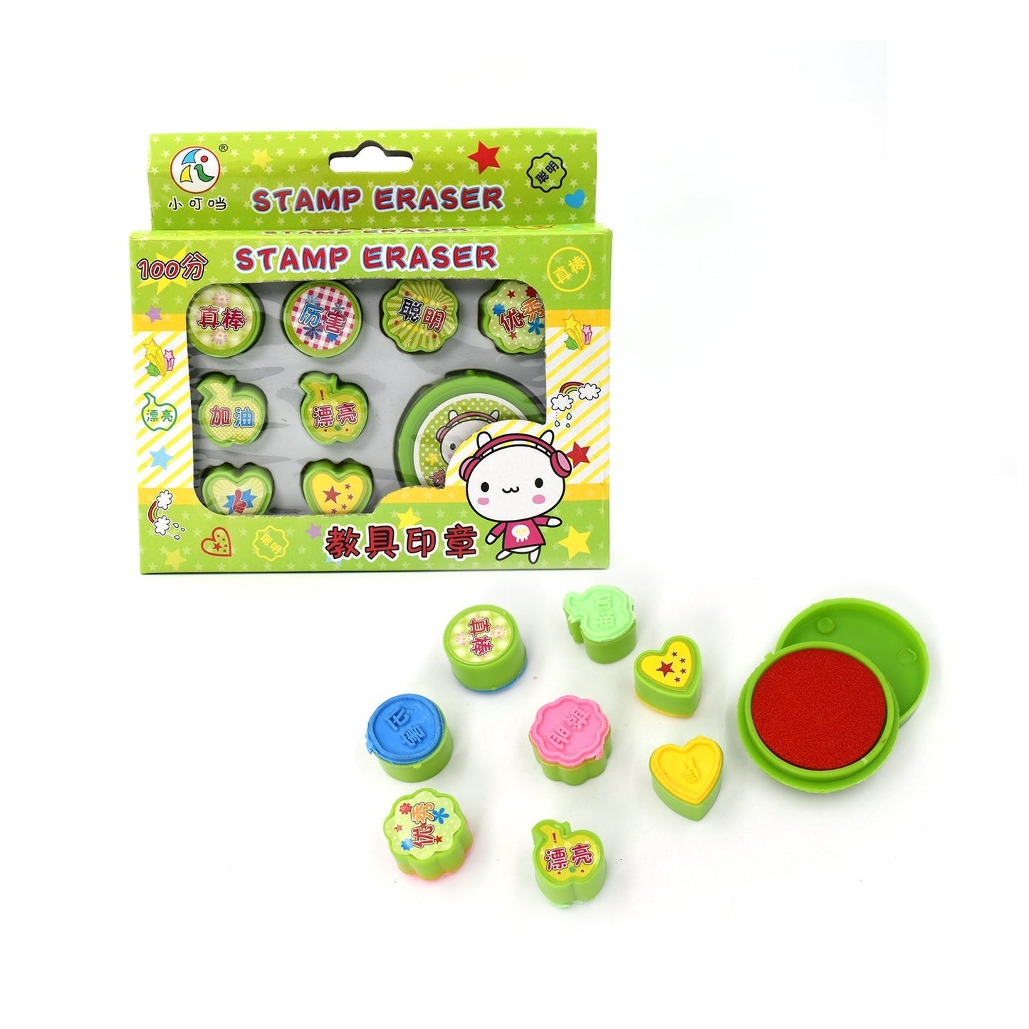 4806 9 Pc Stamp Set used in all types of household places by kids and childrens for playing purposes. DeoDap