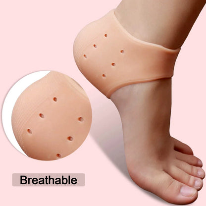 1277 Anti Crack Silicon Gel Heel Moisturizing Socks for Foot Care Men Women (Loose Pack) DeoDap