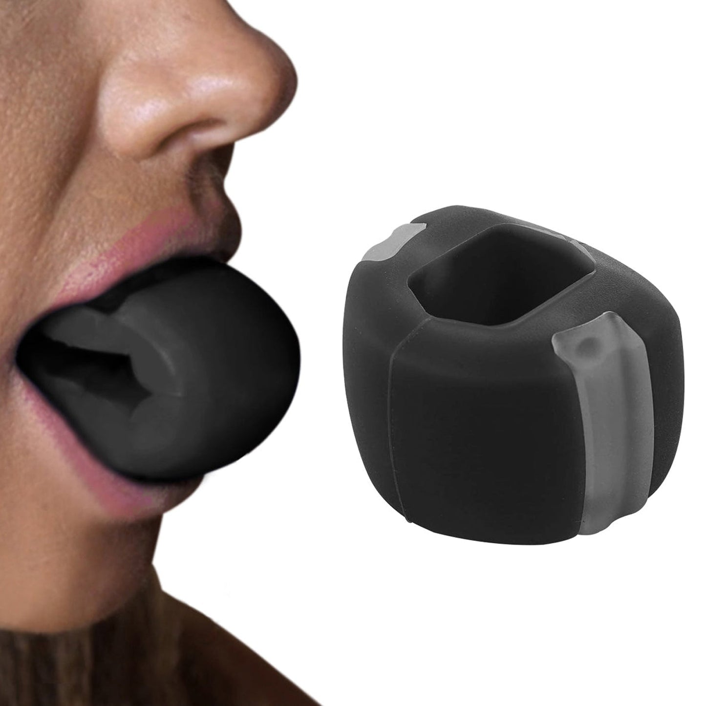 6101V Cn Blk Jaw Exerciser Used To Gain Sharp And Chiselled Jawline Easily And Fast. DeoDap