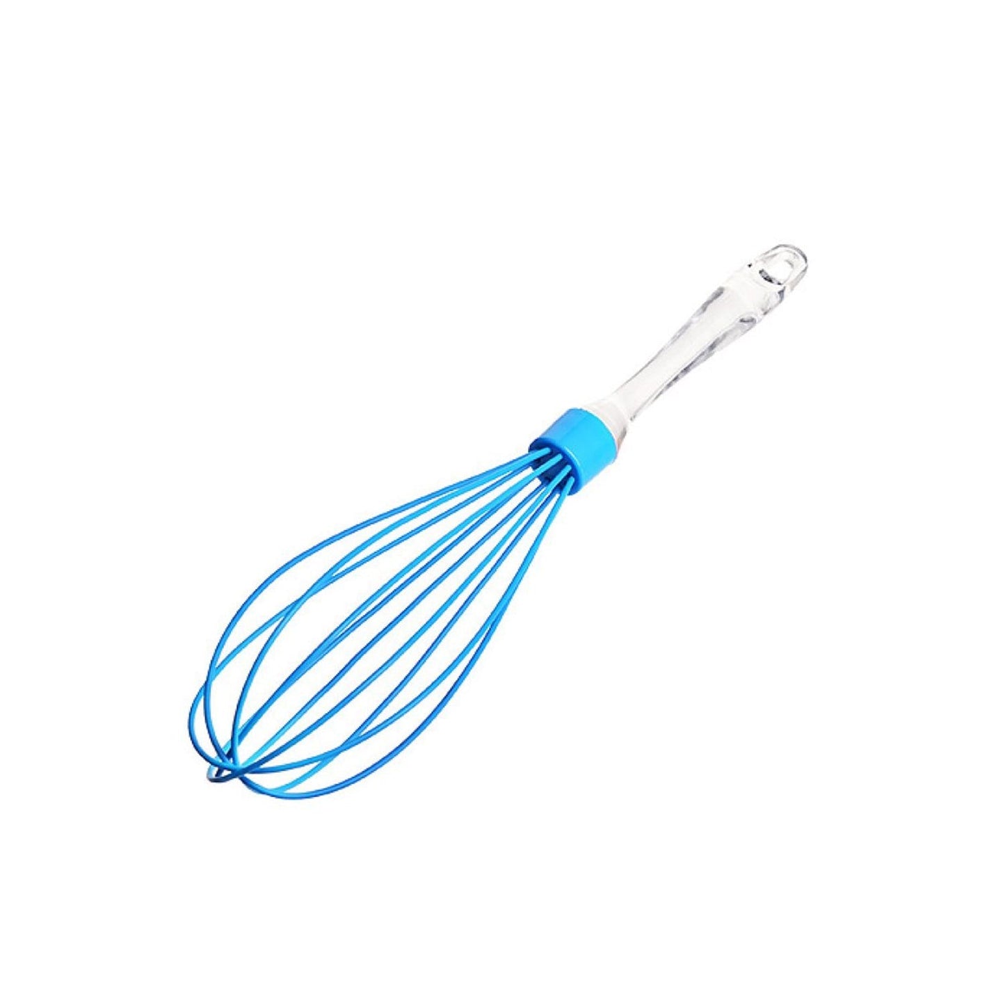 2591 Acrylic Handle Silicone Whisk Manual Balloon Wire Whisk Hand Egg Mixer Beater Kitchen Blender Egg Tool Silicone Balloon Whisk DeoDap