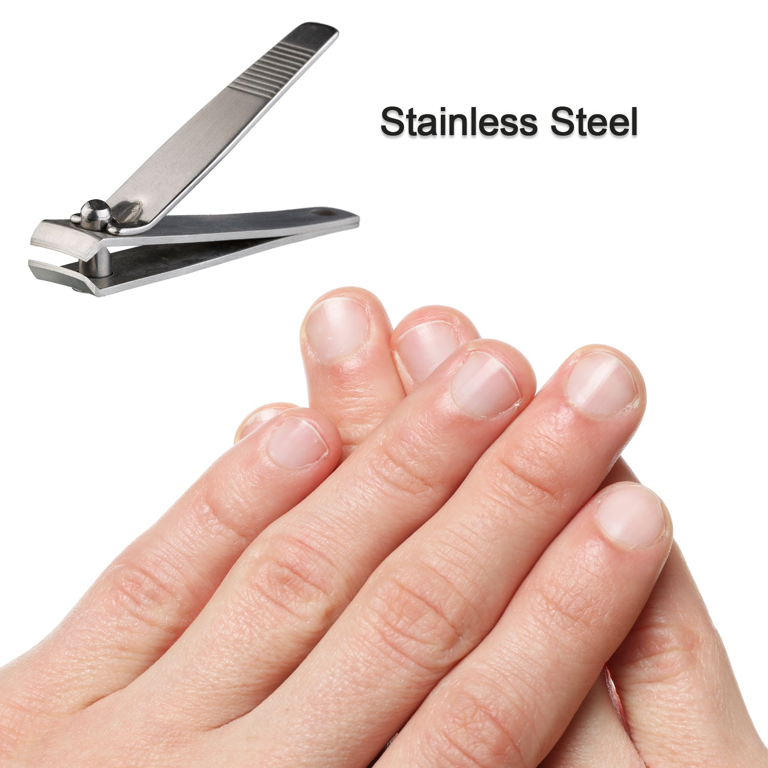 1267 Stainless Steel Nail Cutter - Smooth Curvy Edges to Fit in The Natural Curves of Your Nails ( 1 pcs ) DeoDap