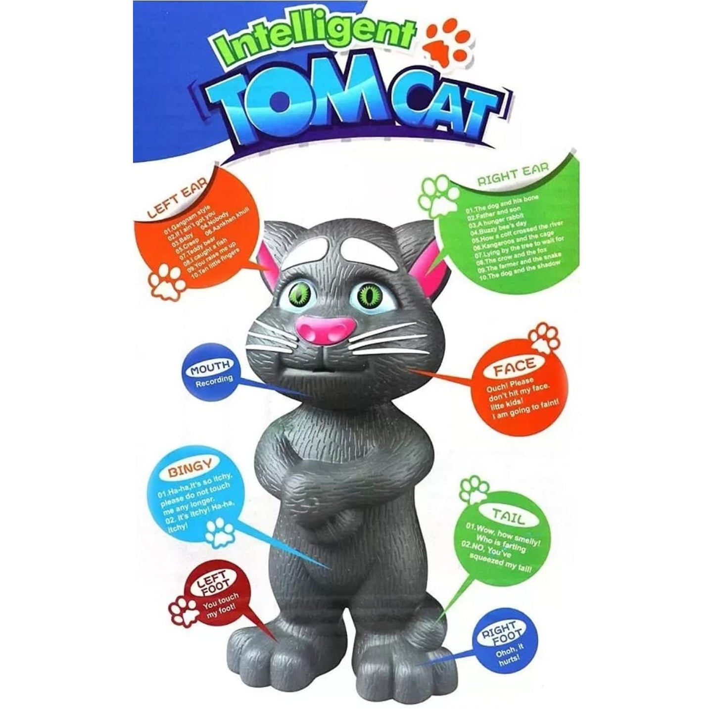 4524 Talking, Mimicry, Touching Tom Cat Intelligent Interactive Toy with Wonderful Voice for Kids, Children Playing and Home Decorate. 