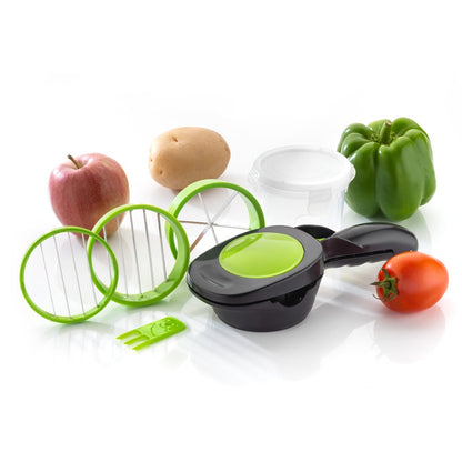 2608 Plastic 6-in-1 Manual Vegetable Grater,Chipser and Slicer DeoDap