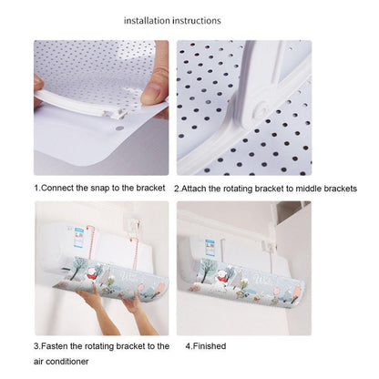 7631 Blowing Air Diverter Air Conditioning Cover Air Deflector Foldable Adjustable For All Types Ac Use DeoDap