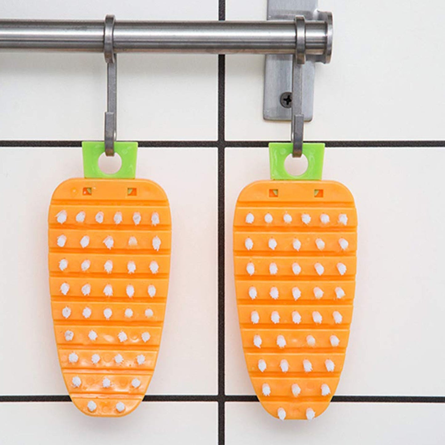 2909 Vegetable Scrubbing Brush, Vegetable Scrubber Non‑Toxic Fruit Brush Carrot Shape Vegetable Brush for Potato for Vegetable DeoDap