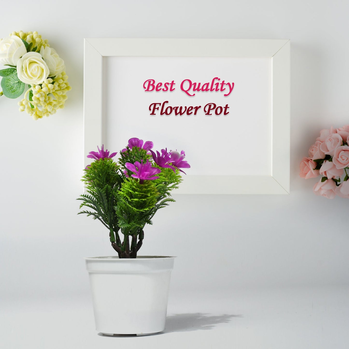 4950 Flower Pot Artificial Decoration Plant | Natural Look & Plastic Material For Home , Hotels , Office & Multiuse Pot 