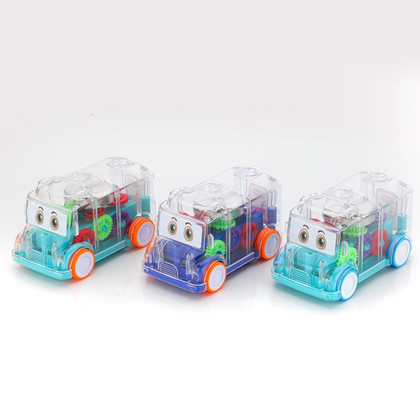 1996 Transparent Musical Mini School Bus Toy for Kids DeoDap