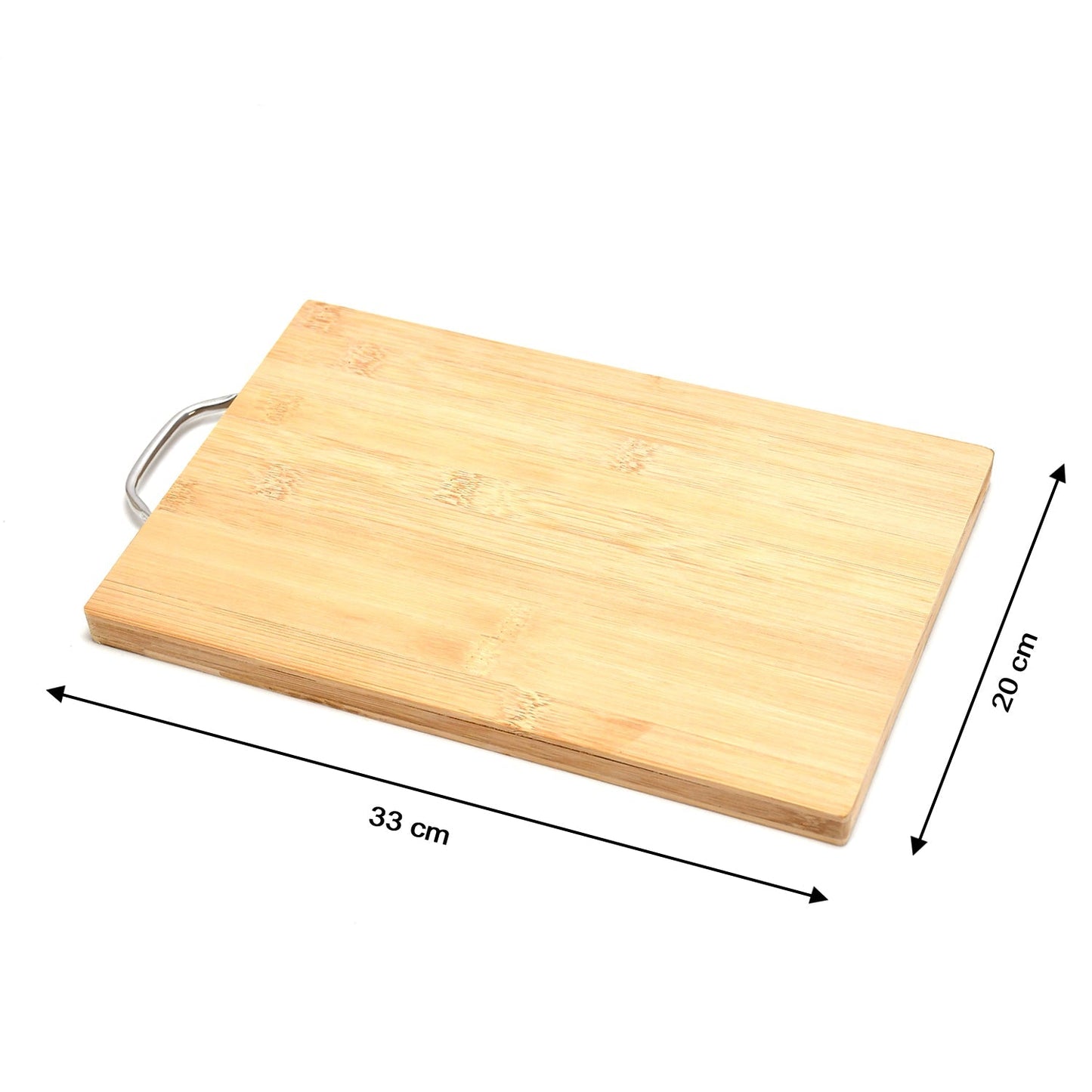 2475A Thick Wooden Bamboo Kitchen Chopping Cutting Slicing Board with Holder for Fruits Vegetables Meat DeoDap