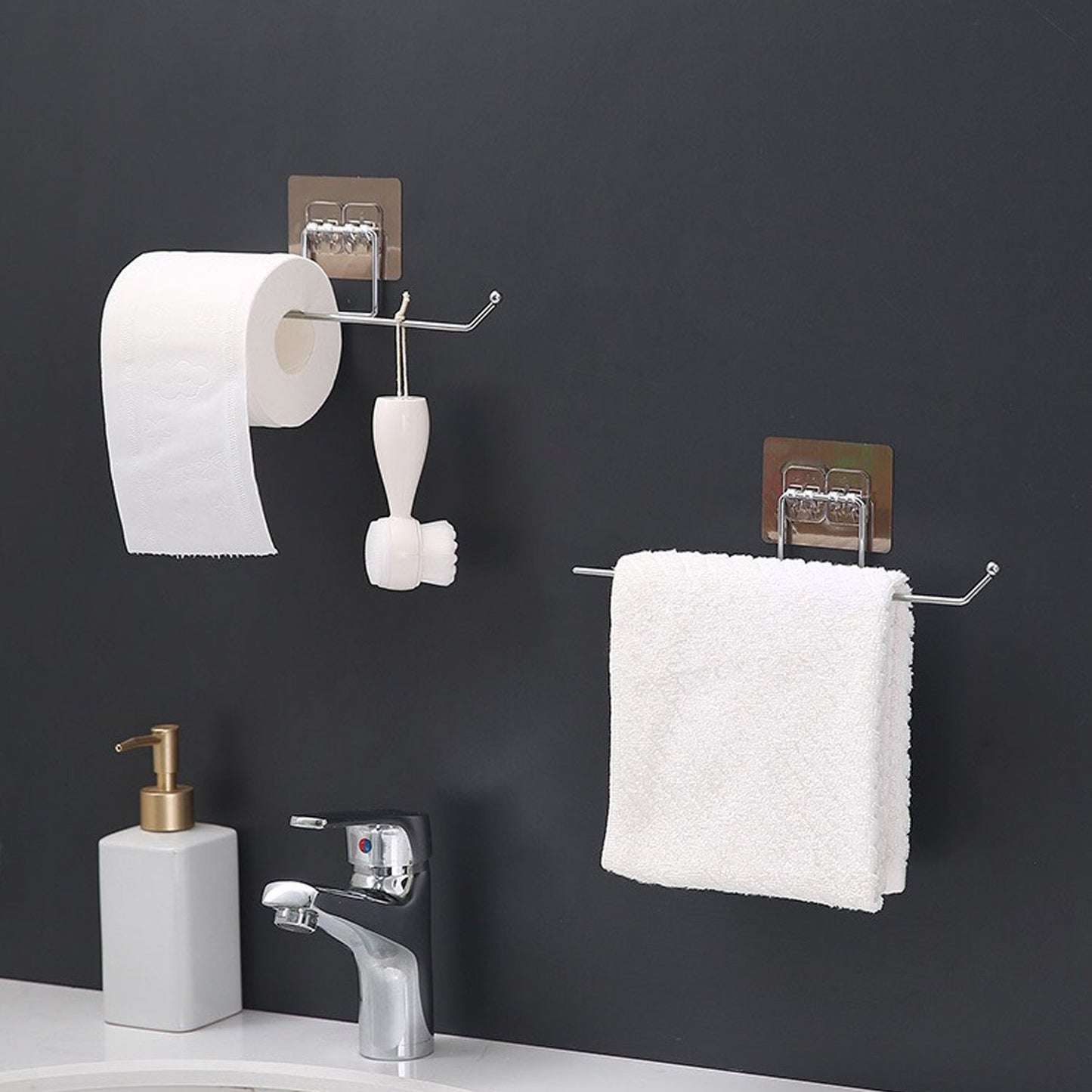 9025 2 Pc Bath Tissue Holder used in all kinds of household and official bathroom purposes by all types of people for holding tissue in bathrooms. DeoDap