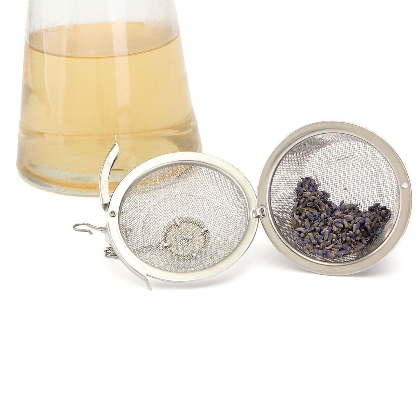 2861 Stainless Steel Spice Tea Filter Herbs Locking Infuser Mesh Ball DeoDap