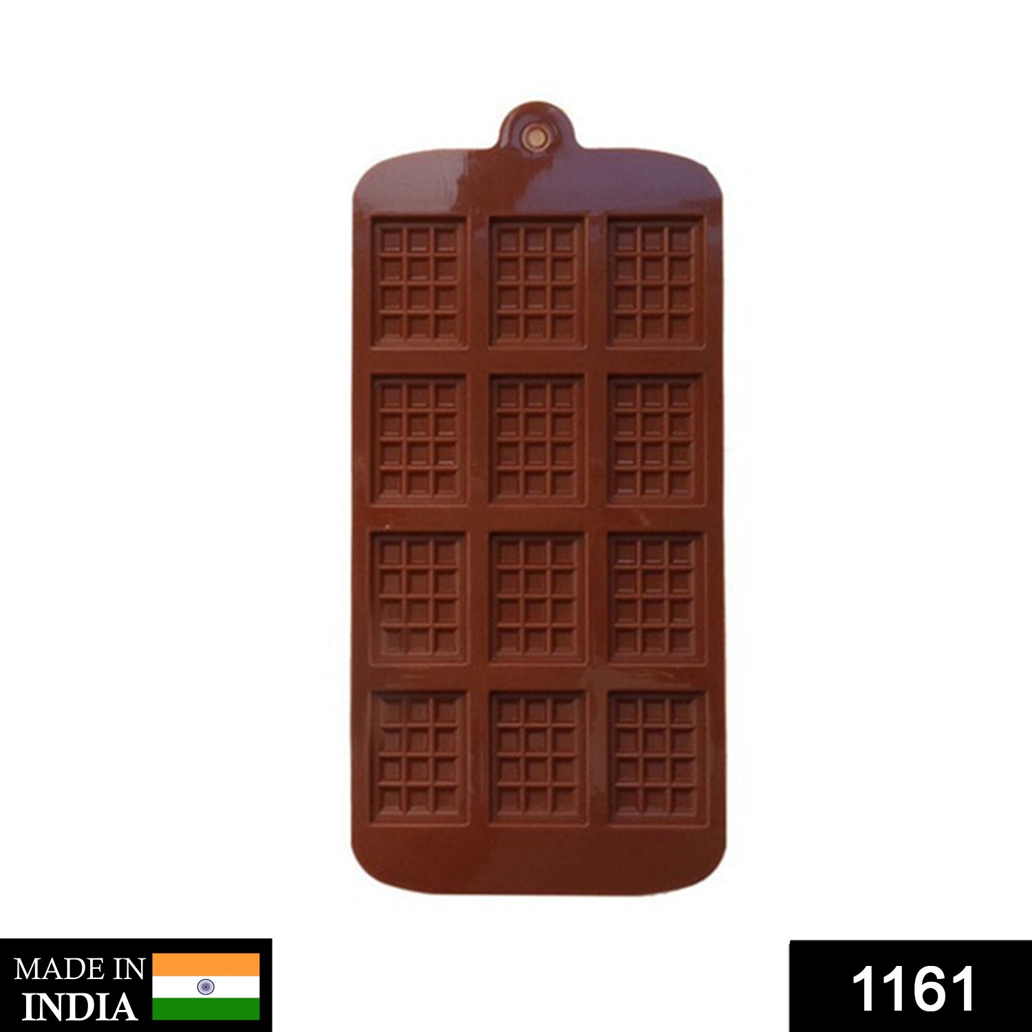 1161 Silicone Mini Choco Bar Mould - 12 Cavity DeoDap