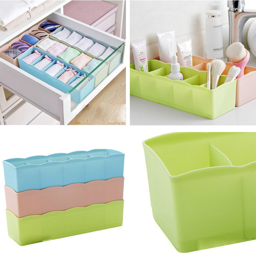 1371 Dividers Tray Organizer Clear Plastic Bead Storage Tray (Multicolour) DeoDap