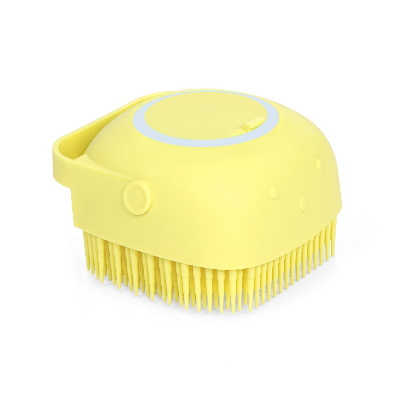 1348 Silicone Massage Bath Body Brush Soft Bristle With Shampoo Dispenser DeoDap