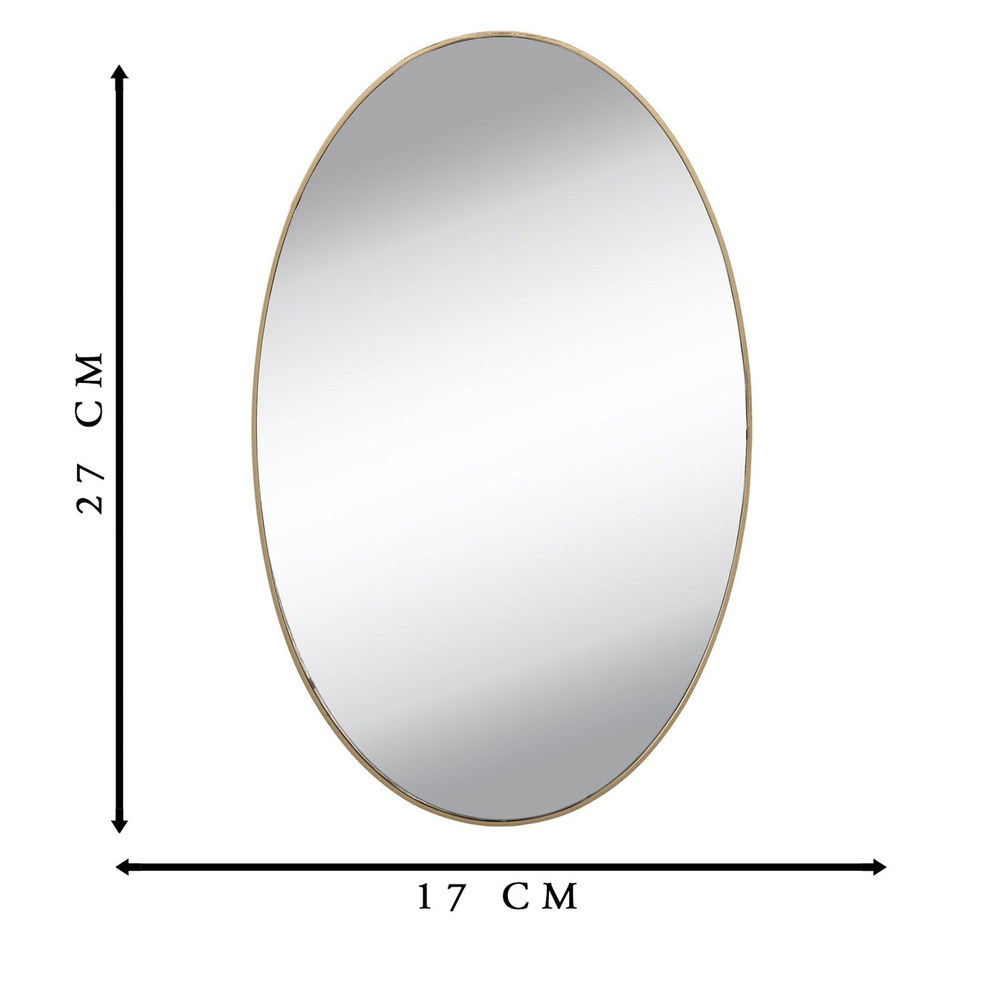 1727A Oval Frame Less Mirror Wall Sticker for Dressing 