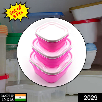 2029 3 Pc Multi-Purpose Container used in all kinds of household and official purposes for storing food and stuffs etc. DeoDap