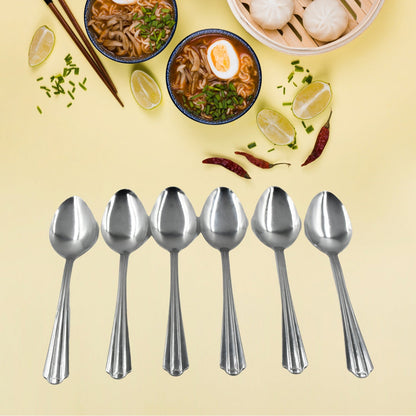 5933 Stainless Steel Spoon Set of 6, Table Spoon Great Housewarming Gift, Food Grade Silverware for Home, Kitchen or Restaurant - Mirror Polished