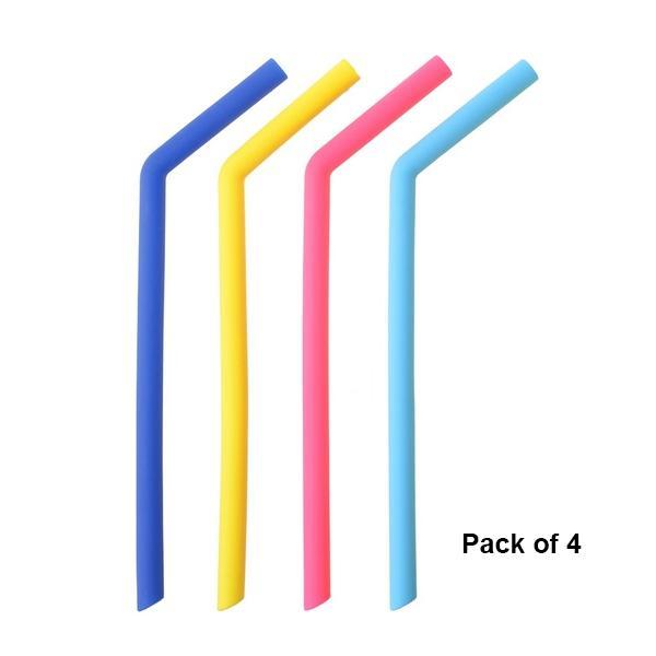 584 Food Grade Silicone Straws (4pcs) DeoDap