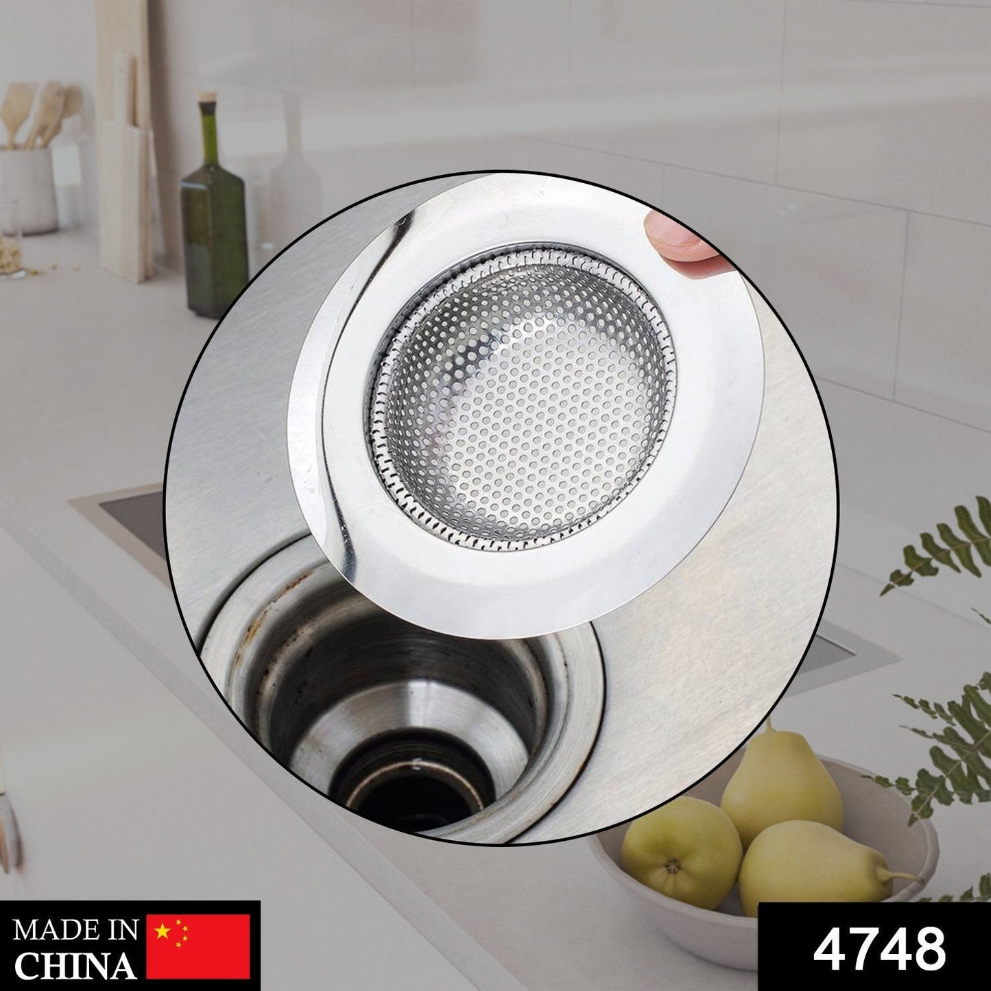 4748 Stainless Steel Sink/Wash Basin Drain Strainer (1Pc Only) DeoDap