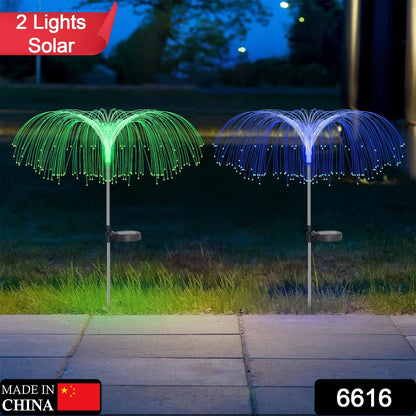 6616 2pcs Garden Solar Outdoor Lights Decorative , 7 Colors Changing RGB Light Waterproof Flower Jellyfish Firework Decor for Garden Patio Landscape Pathway Yard Holiday Decor DeoDap