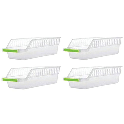 2055 Kitchen Plastic Space Saver Organizer Basket Rack- 4 pcs 