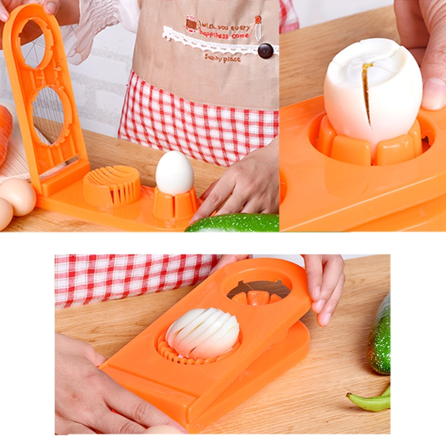 2555 Multi-Segment 2 in 1 Egg Cutter/Slicer DeoDap