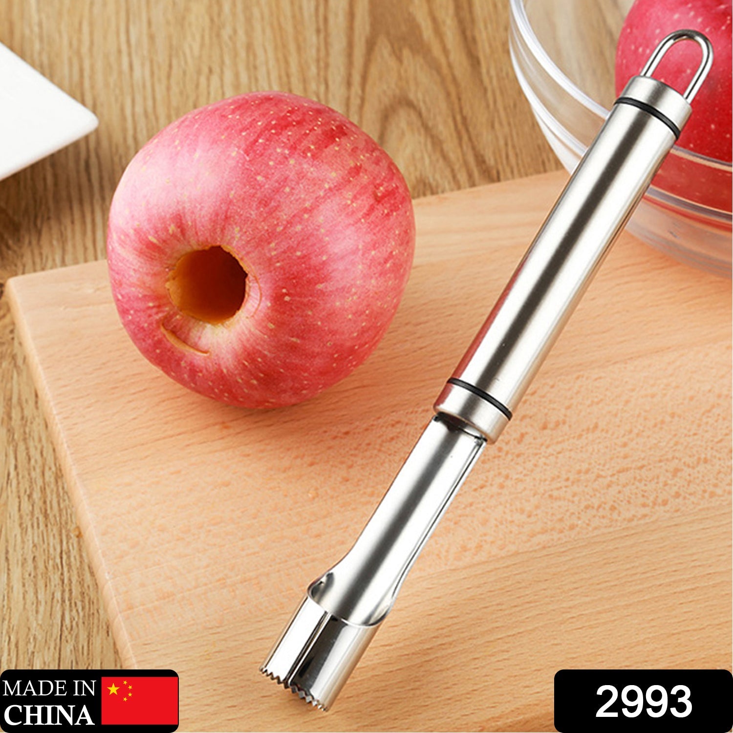 2993 Apple Corer Stainless Steel, Core Remover for Apple and Pear, Kitchen Gadget Dishwasher Safe DeoDap