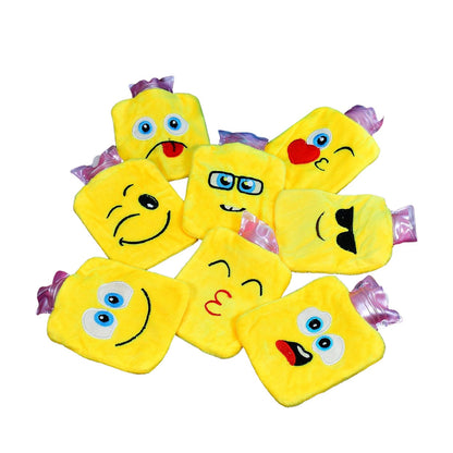 6535 1pc Mix Emoji designs small Hot Water Bag with Cover for Pain Relief, Neck, Shoulder Pain and Hand, Feet Warmer, Menstrual Cramps. DeoDap