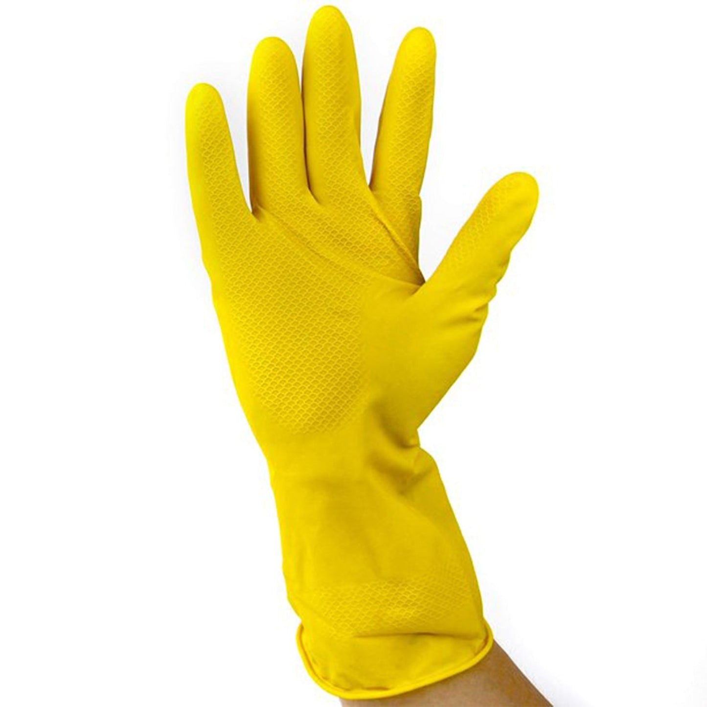 4854 2 pair med yellow gloves For Types Of Purposes Like Washing Utensils, Gardening And Cleaning Toilet Etc. DeoDap