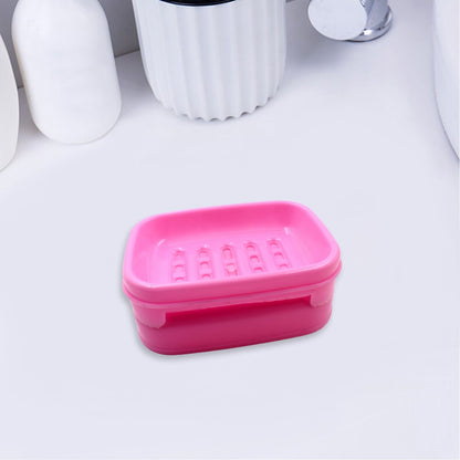 1128A Covered Soap keeping Plastic Case for Bathroom use DeoDap